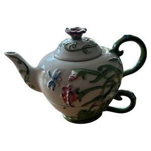 Vintage Dragonfly teapot by TEMP-TATIONS 3 Pieces: cup, teapot, lid